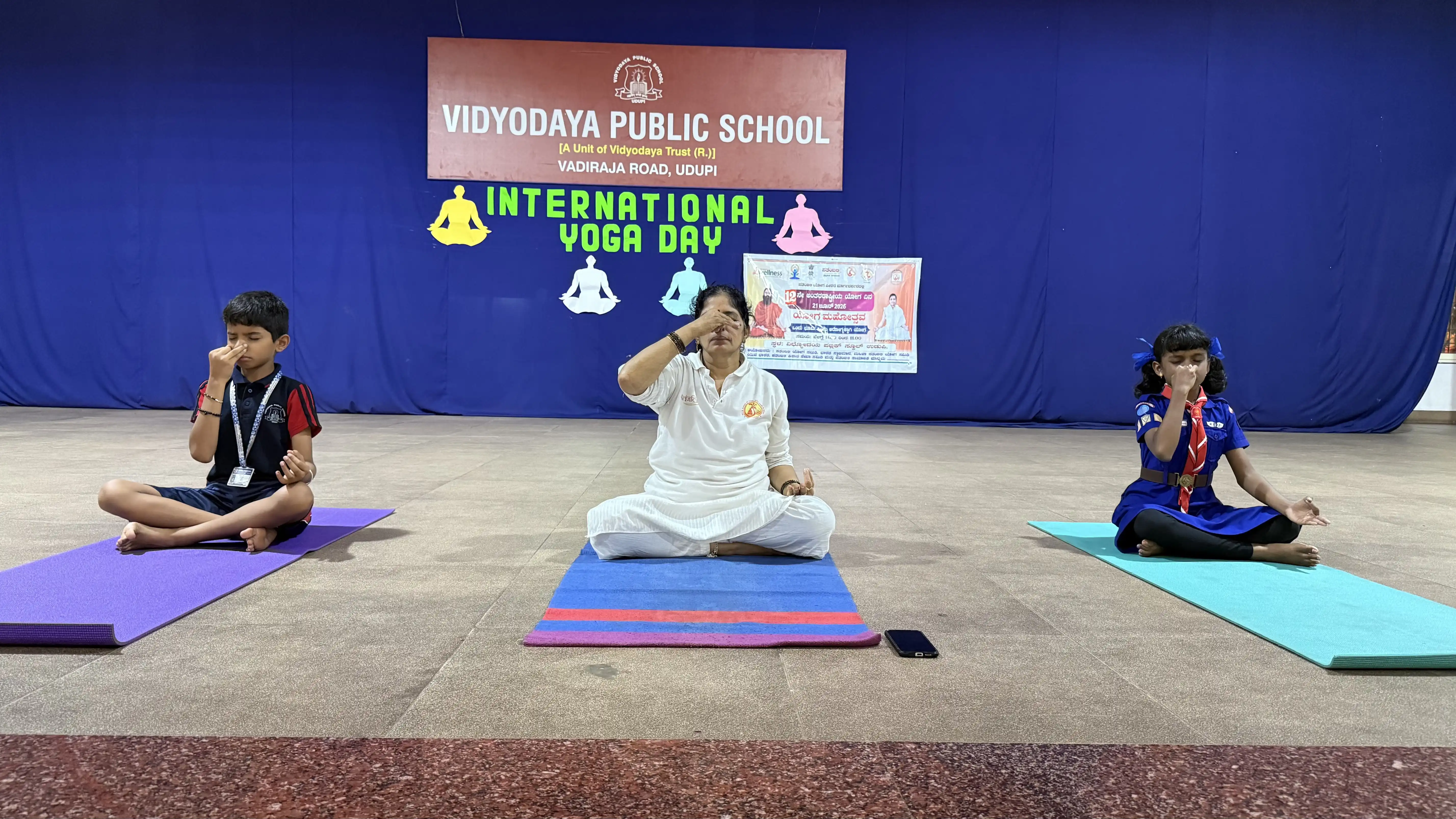 International Yoga Day celebration at Vidyodaya Public School