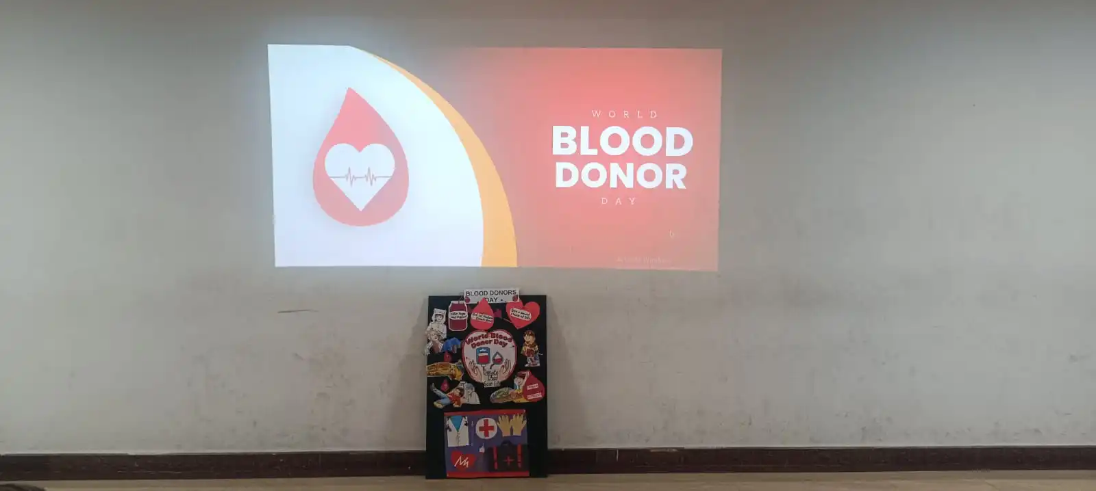 Vidyodaya Public School Pre-Primary students participating in World Blood Donor Day activity