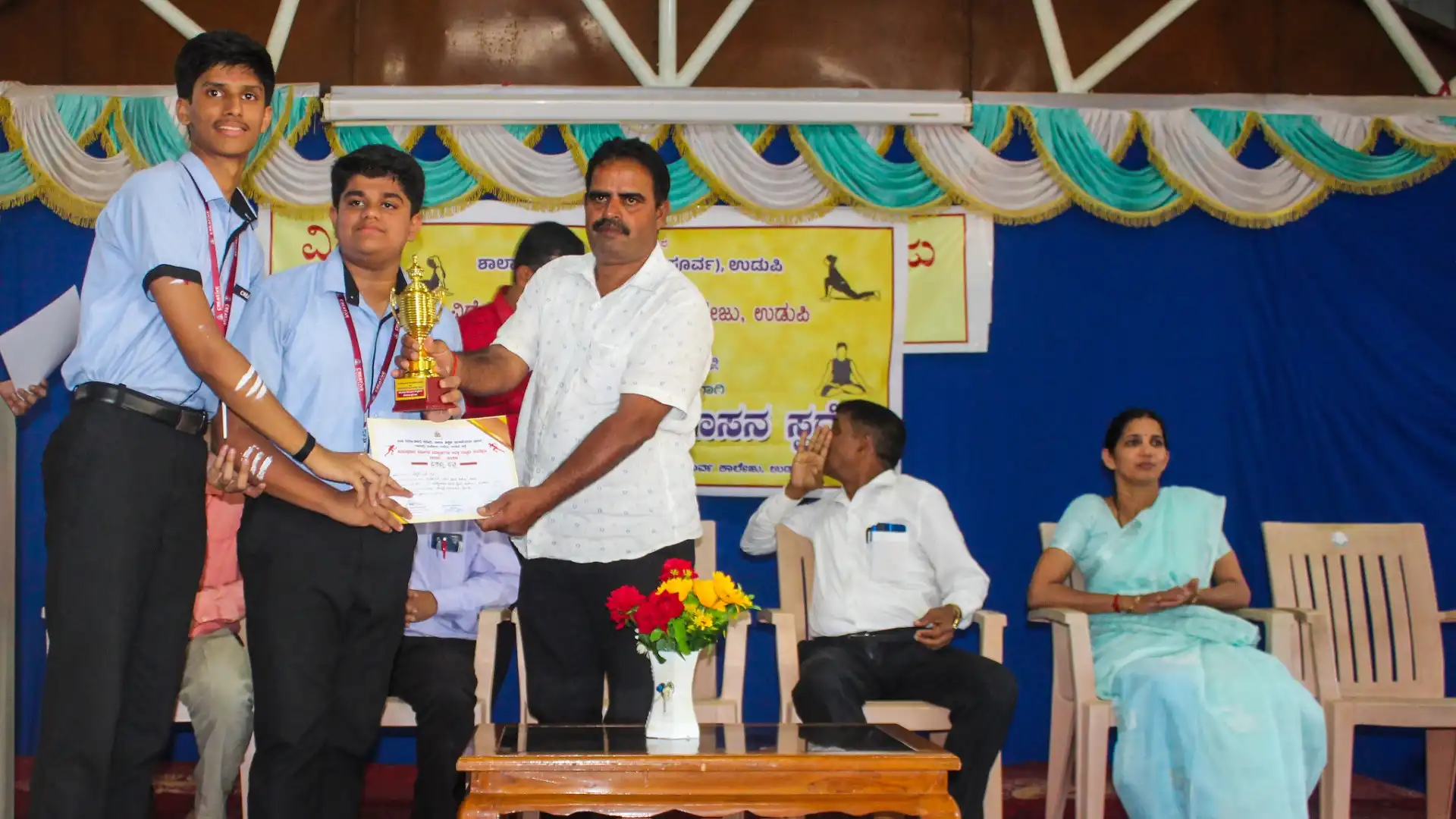 District Level Yoga Competition 2025 Vidyodaya PU College Udupi