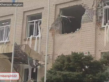 A Russian drone dropped explosives on civilians in Beryslav