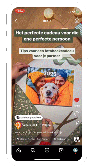 Mockup of social story post