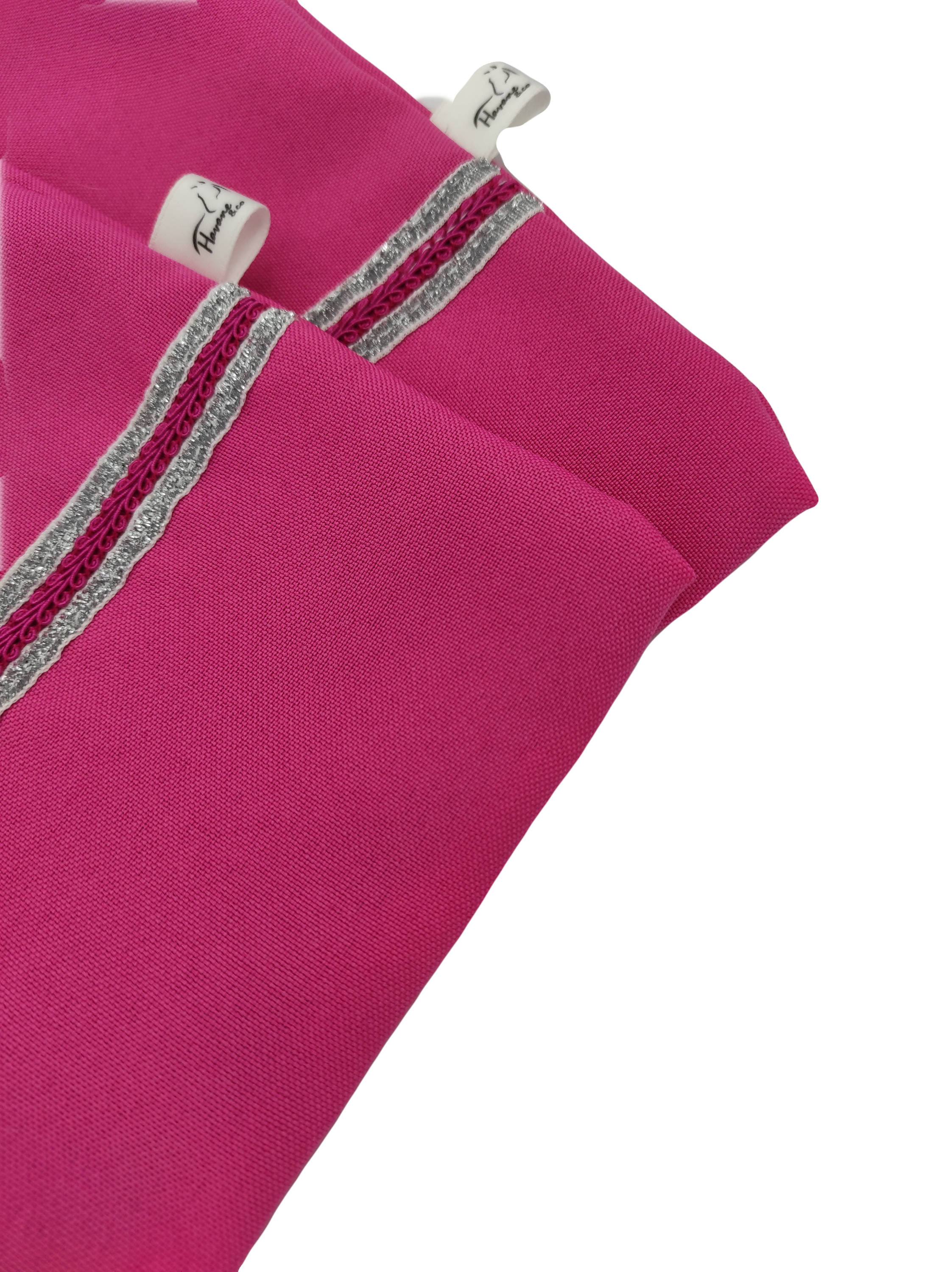 Housses pour étriers Fushia détails argenté