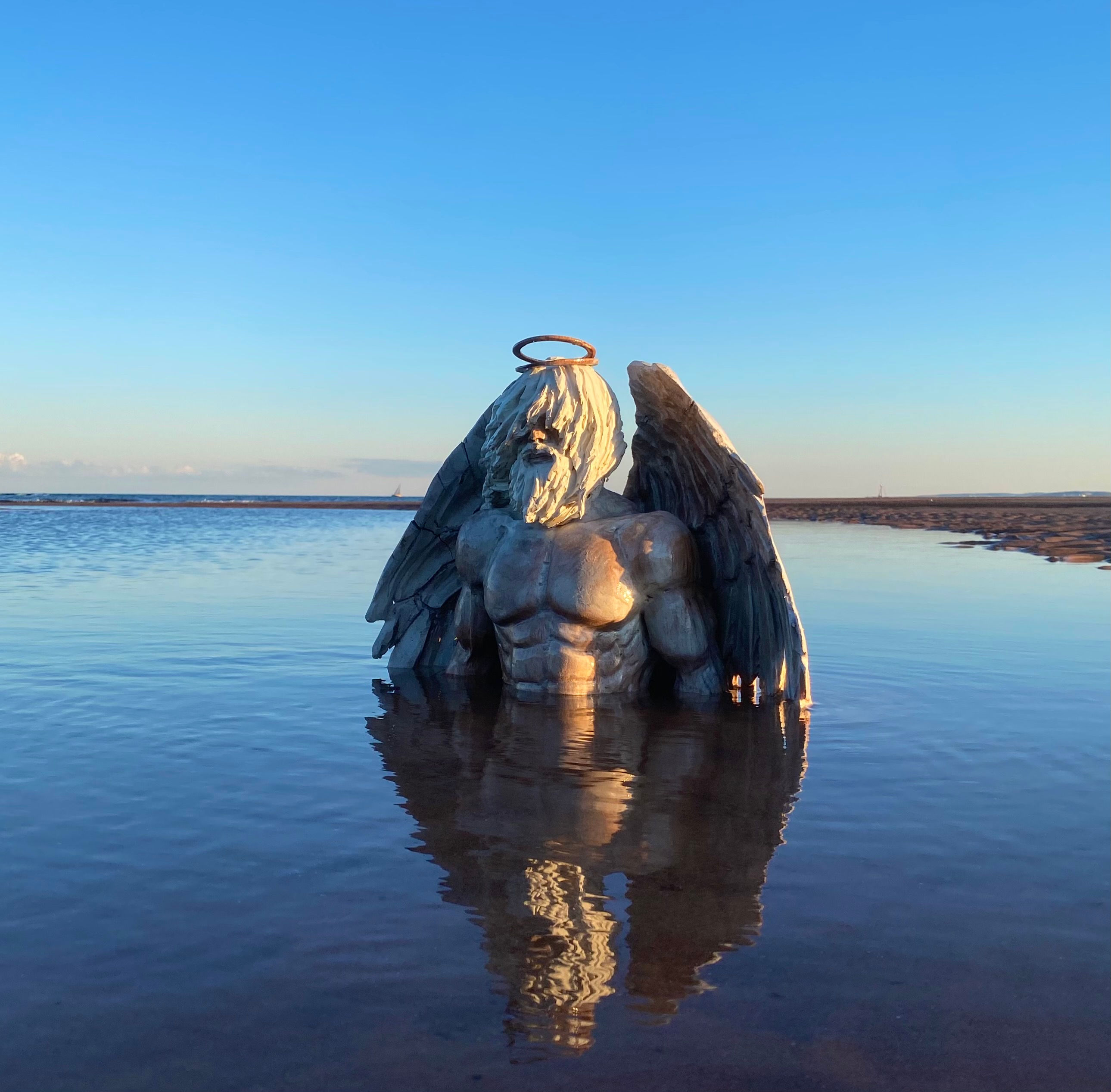 'Emergence' Oak Angel -  Bust - Beautiful Sculpture