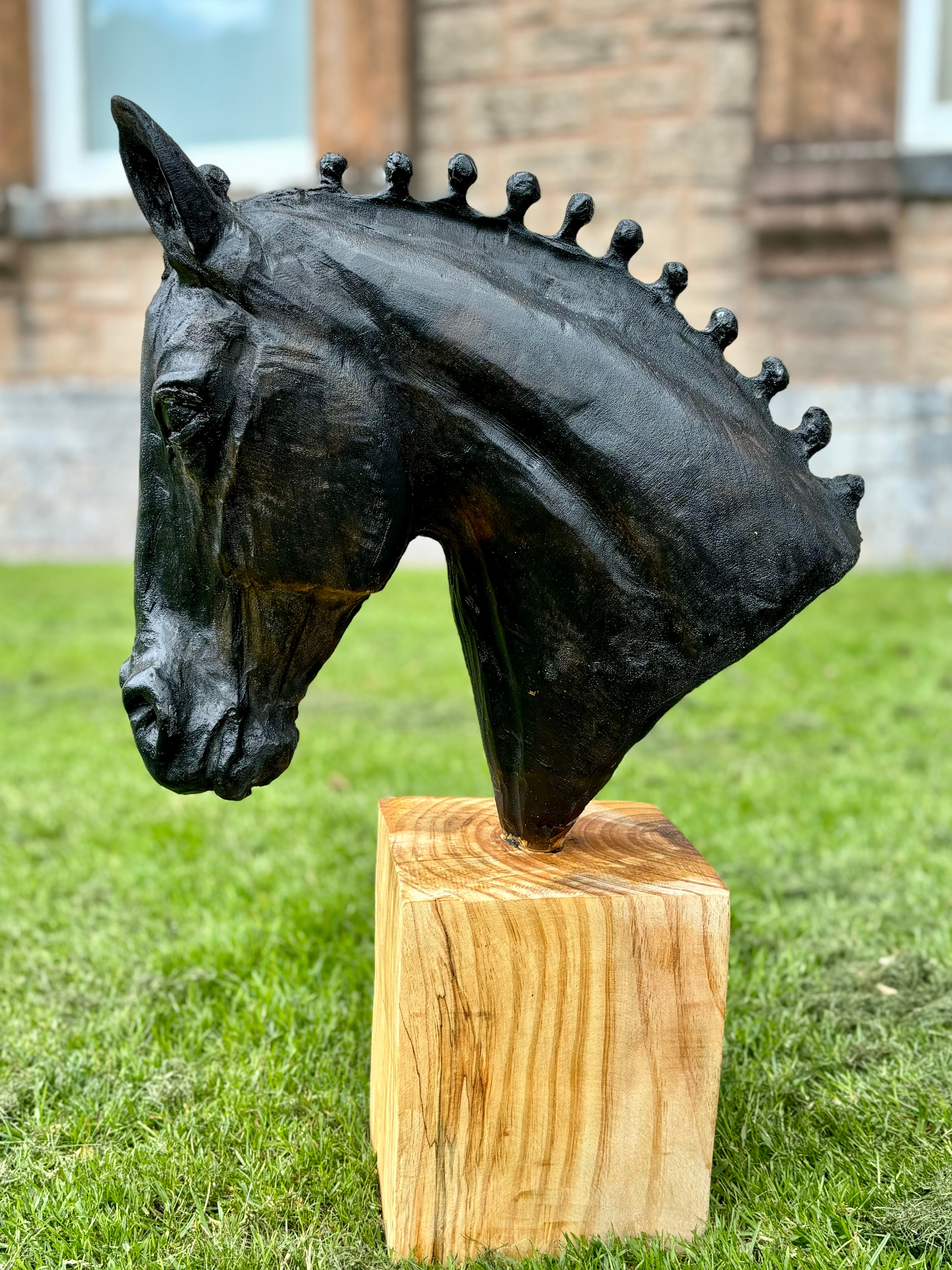 Horse bust Wood Sculpture