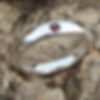 Flush set Ruby in Silver Band