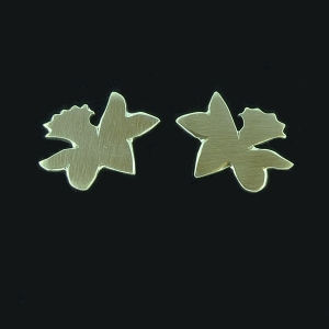 Argentium Silver Daffodil Studs