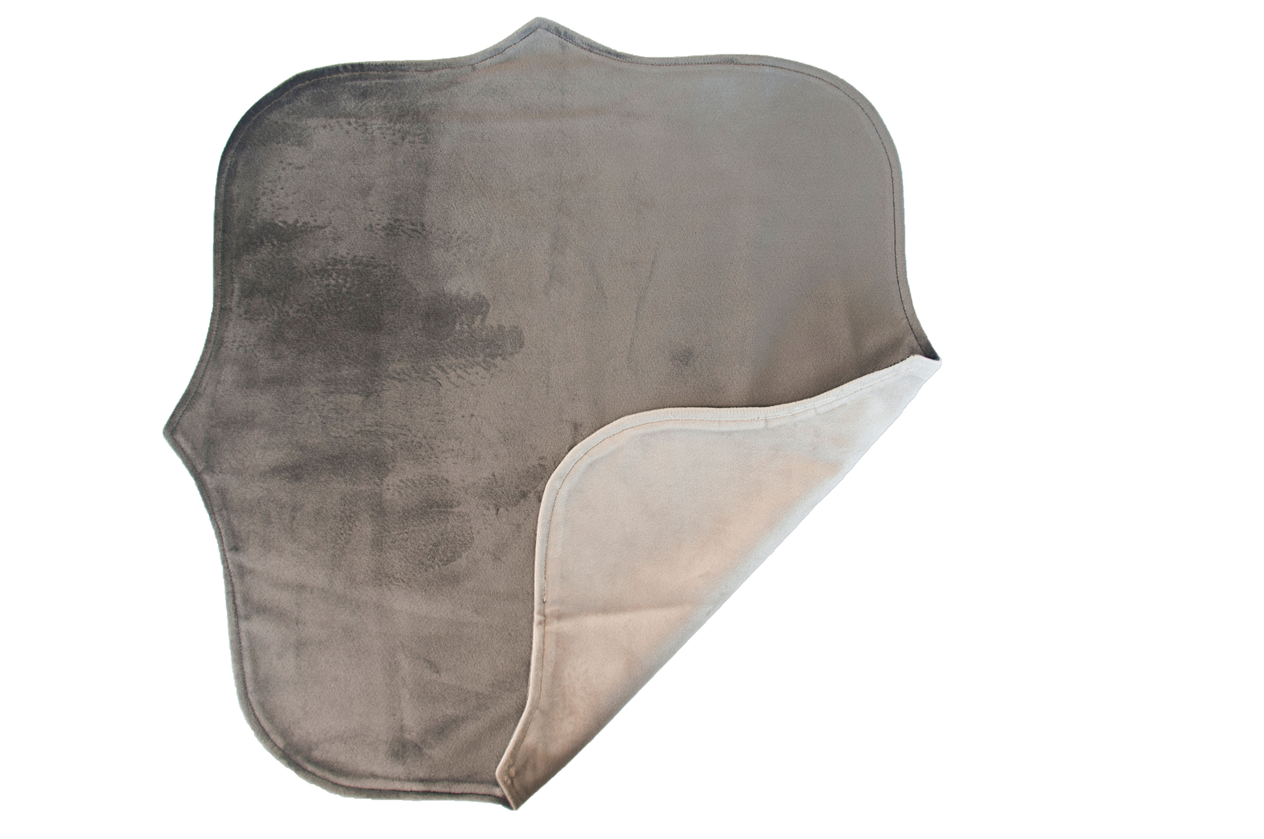 Velvet Collection Gray Stone Color Velvet Fabric Placemat Set of 4