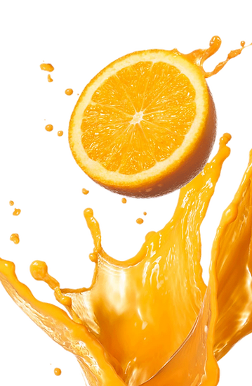 Orange juice splash