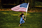 Girl Holding Flag