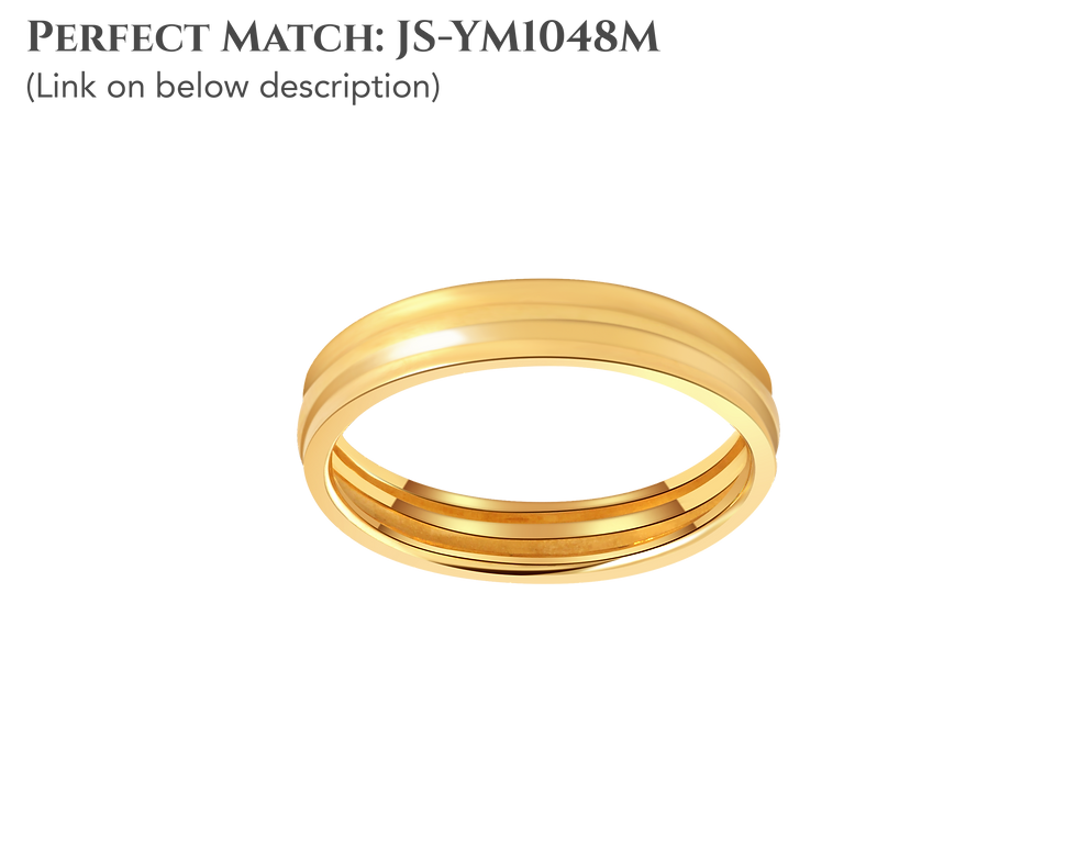 Thumbnail: Diamond Accented Gold Band - Women