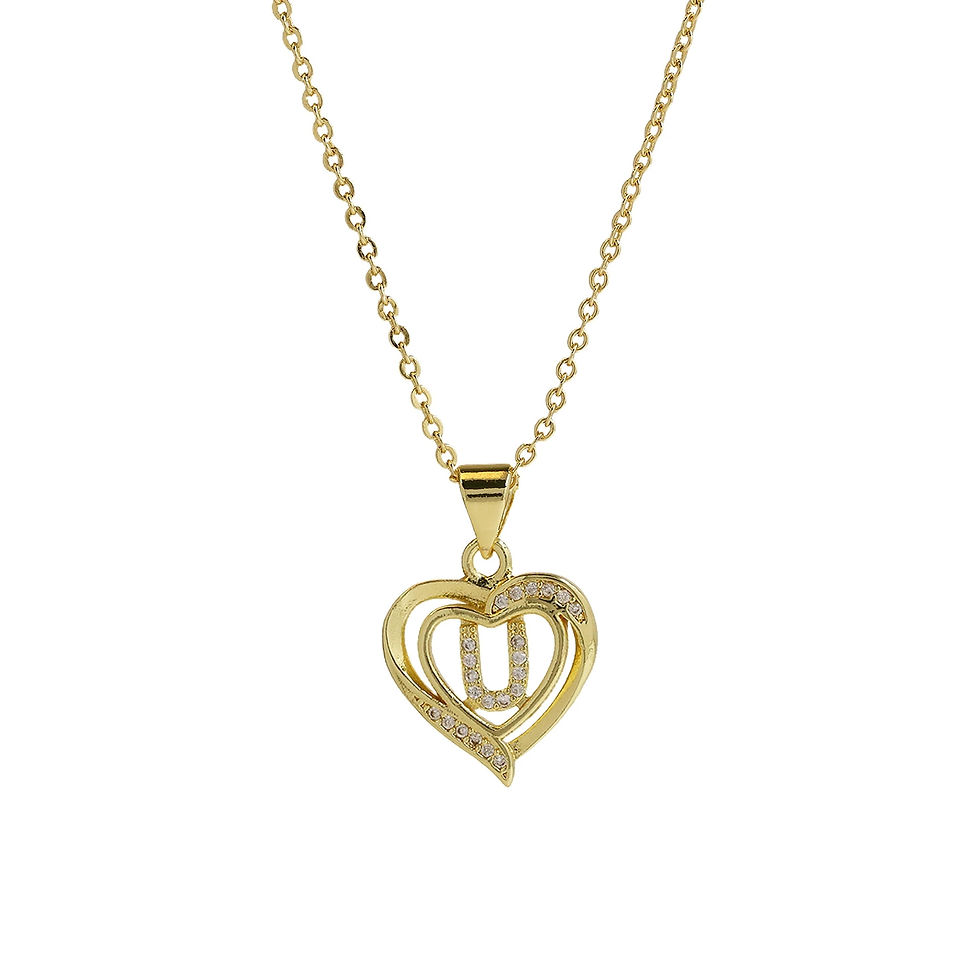 Thumbnail: Heart Letter Necklace