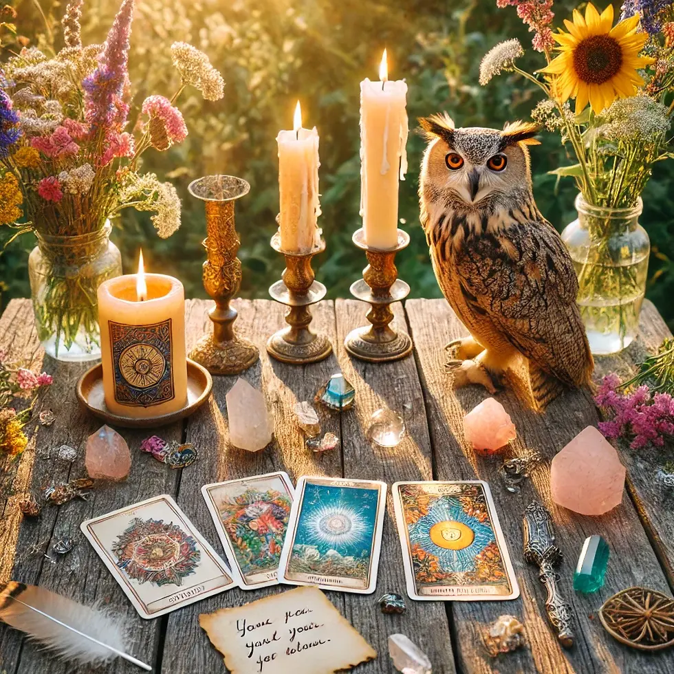 Tarot Oracle Card Reading +Personalize Affirmation +Action Steps!