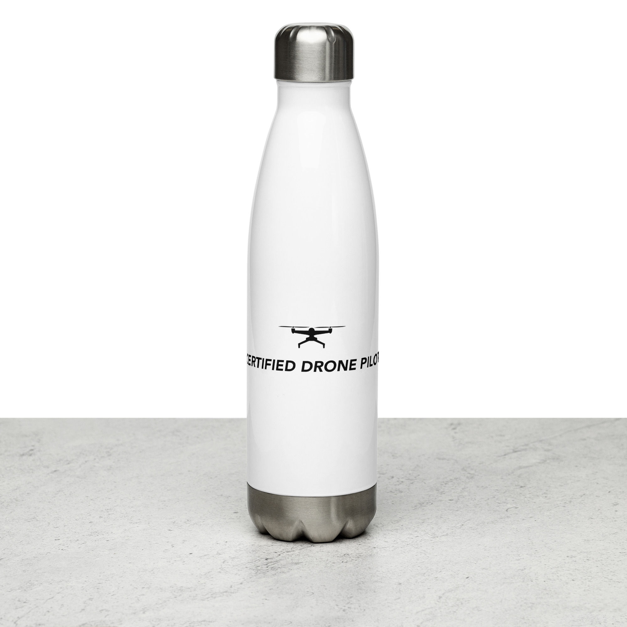 Certified Drone Pilot Stainless Steel Water Bottle