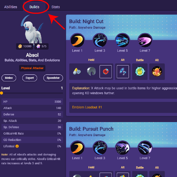 pokemon builds