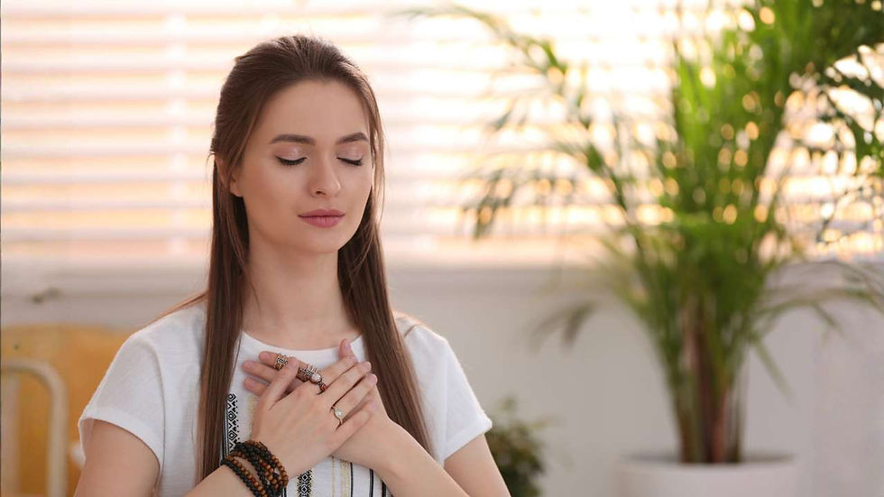 Woman practising somatic therapy