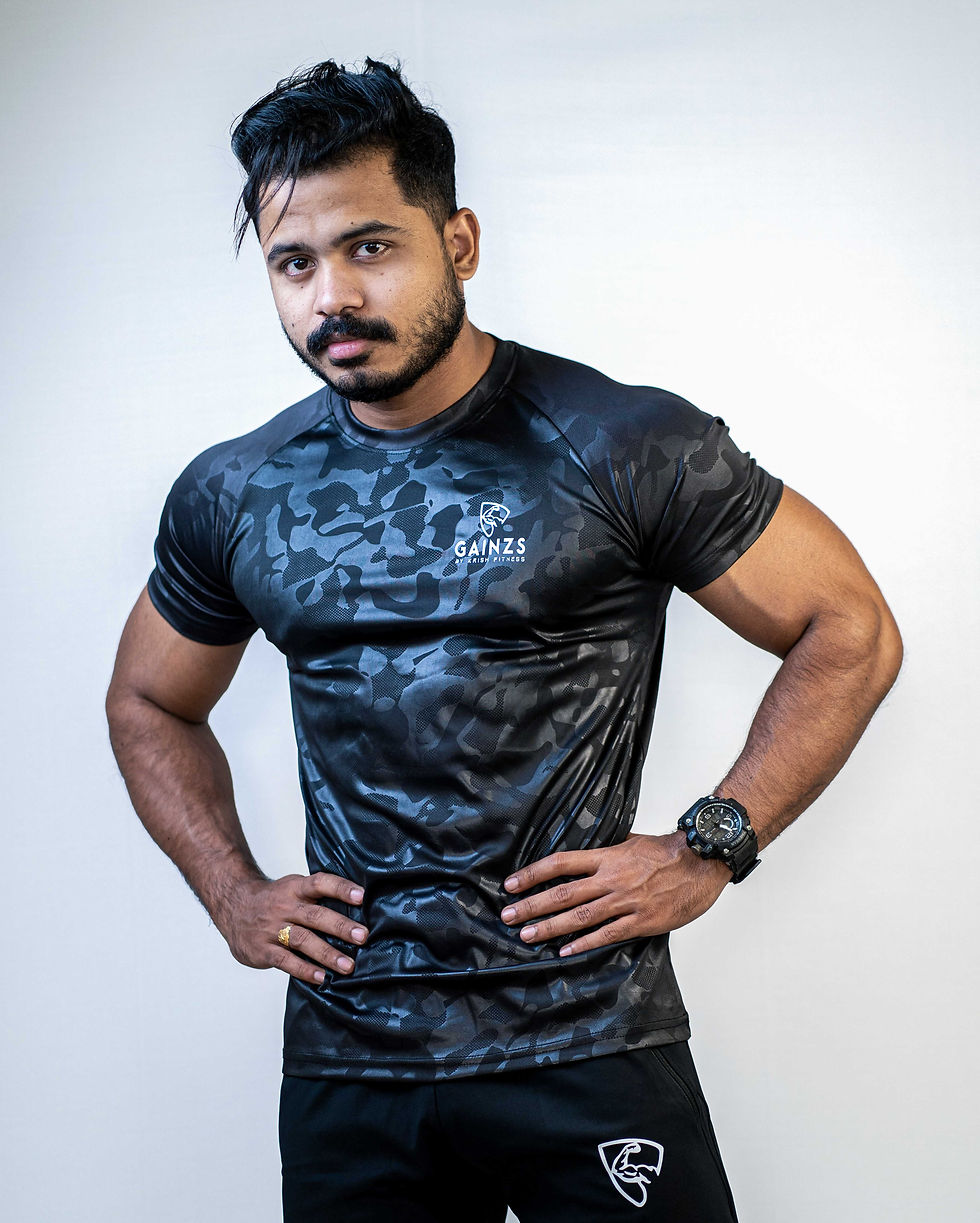 Thumbnail: Black Army Print Active T-Shirt