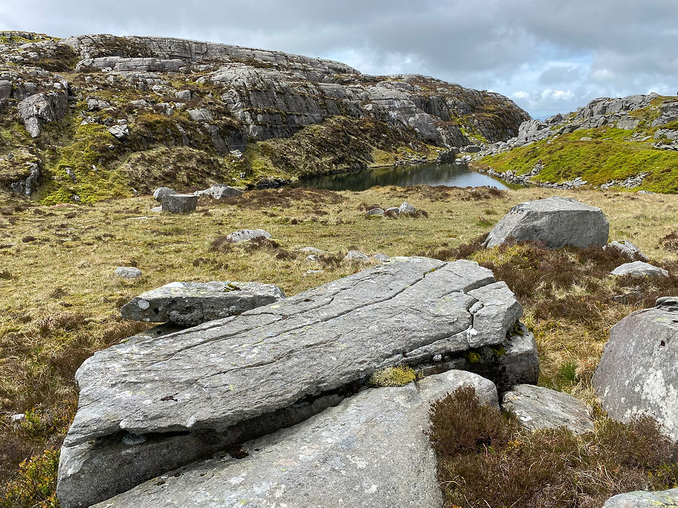 Looking back to Llyn Du on the Cambrian Way Trail