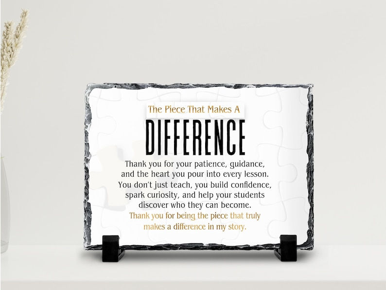 Thumbnail: Teacher Gift, Difference Maker Plaque, End of Year Teacher Appreciation Gift