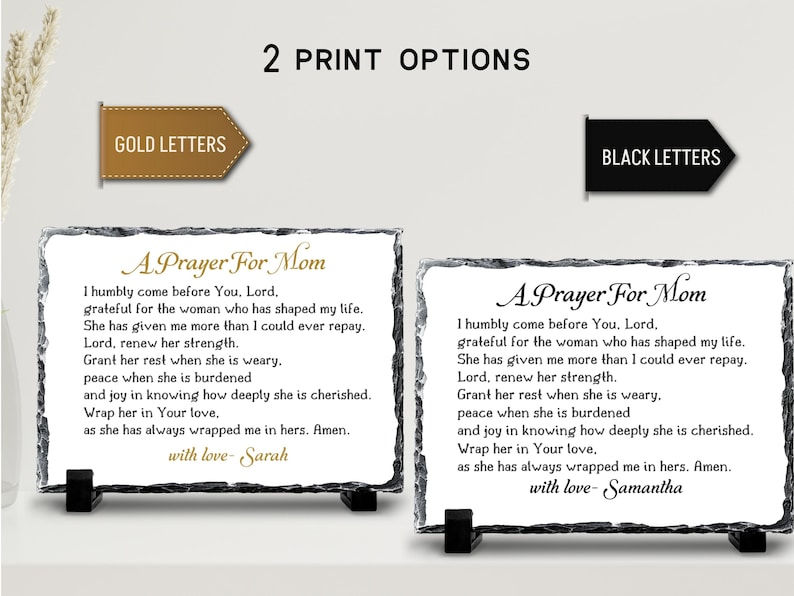 Thumbnail: Personalized Prayer For Mom Stone Plaque, Christian Gift