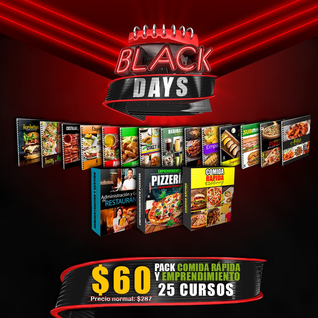 PACK COMIDA RÁPIDA Y EMPRENDIMIENTO - BLACK DAYS