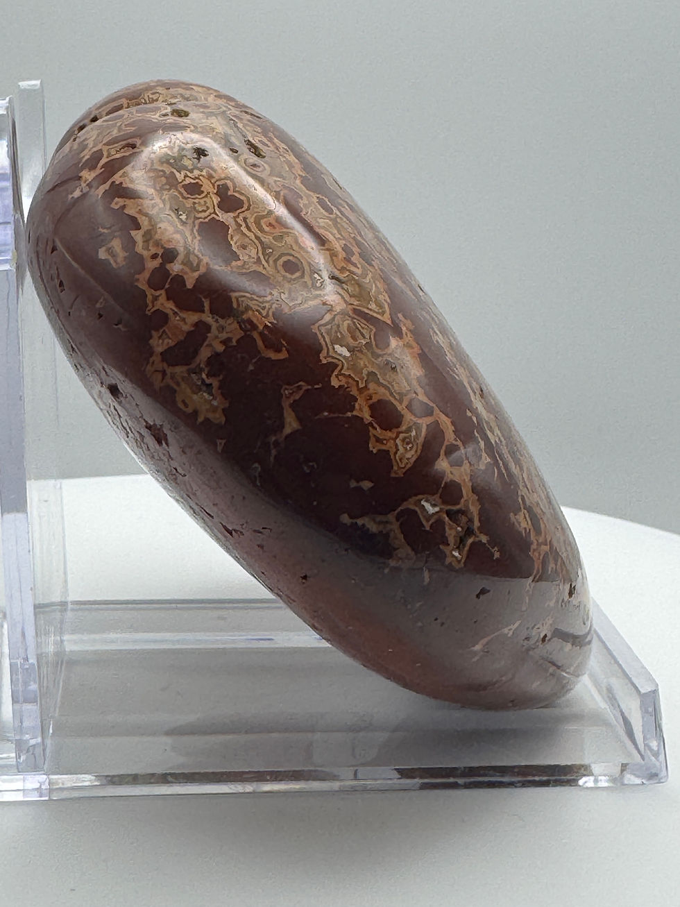 Thumbnail: Orbicular Ocean Jasper Heart - 537 grams
