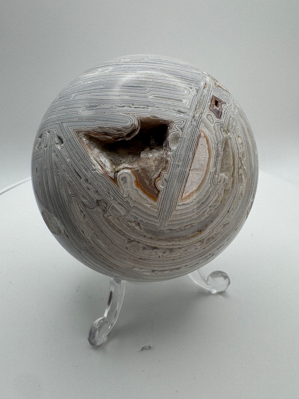Thumbnail: Mexican Crazy Lace Sphere - 410 grams