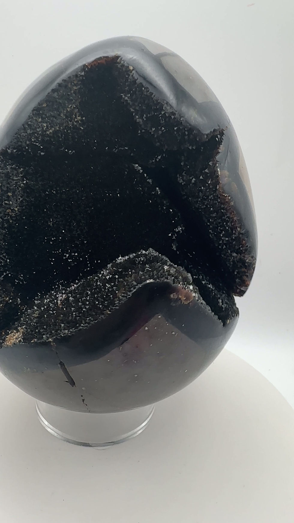 Thumbnail: Septarian Egg, Deep Black Aragonite - 1.1.kg