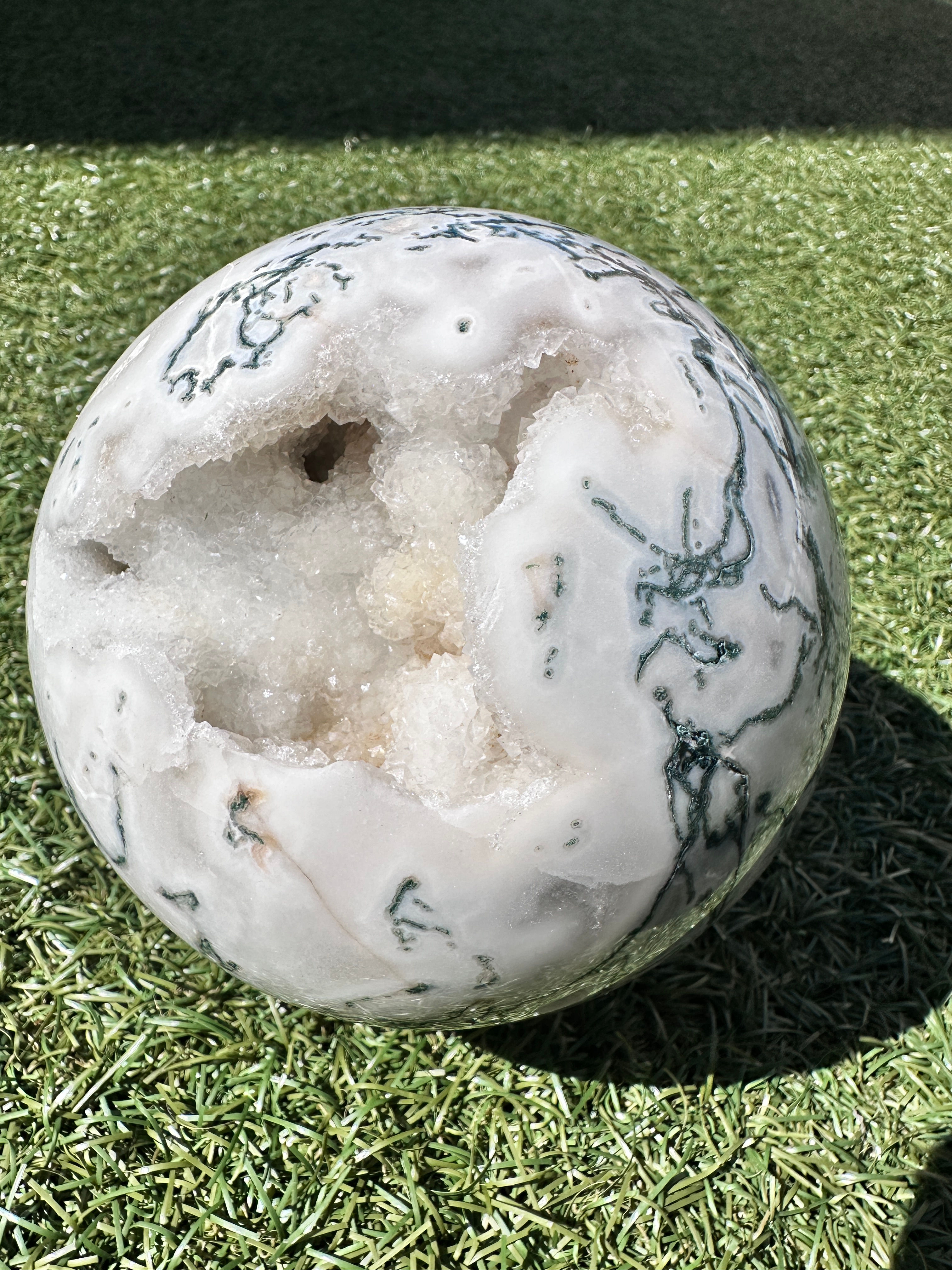 Druzy Tree Agate Sphere - 2.3kg