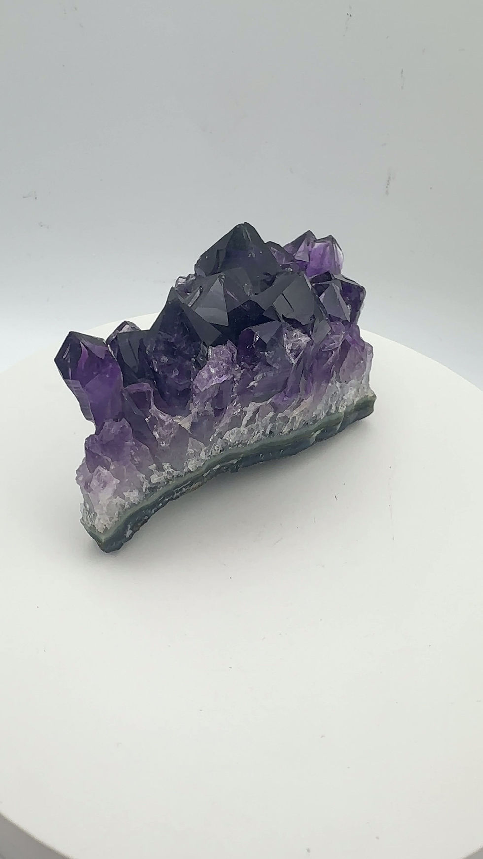 Thumbnail: Raw Amethyst Crystal Cluster, Deep Violet, High Grade on Natural Matrix