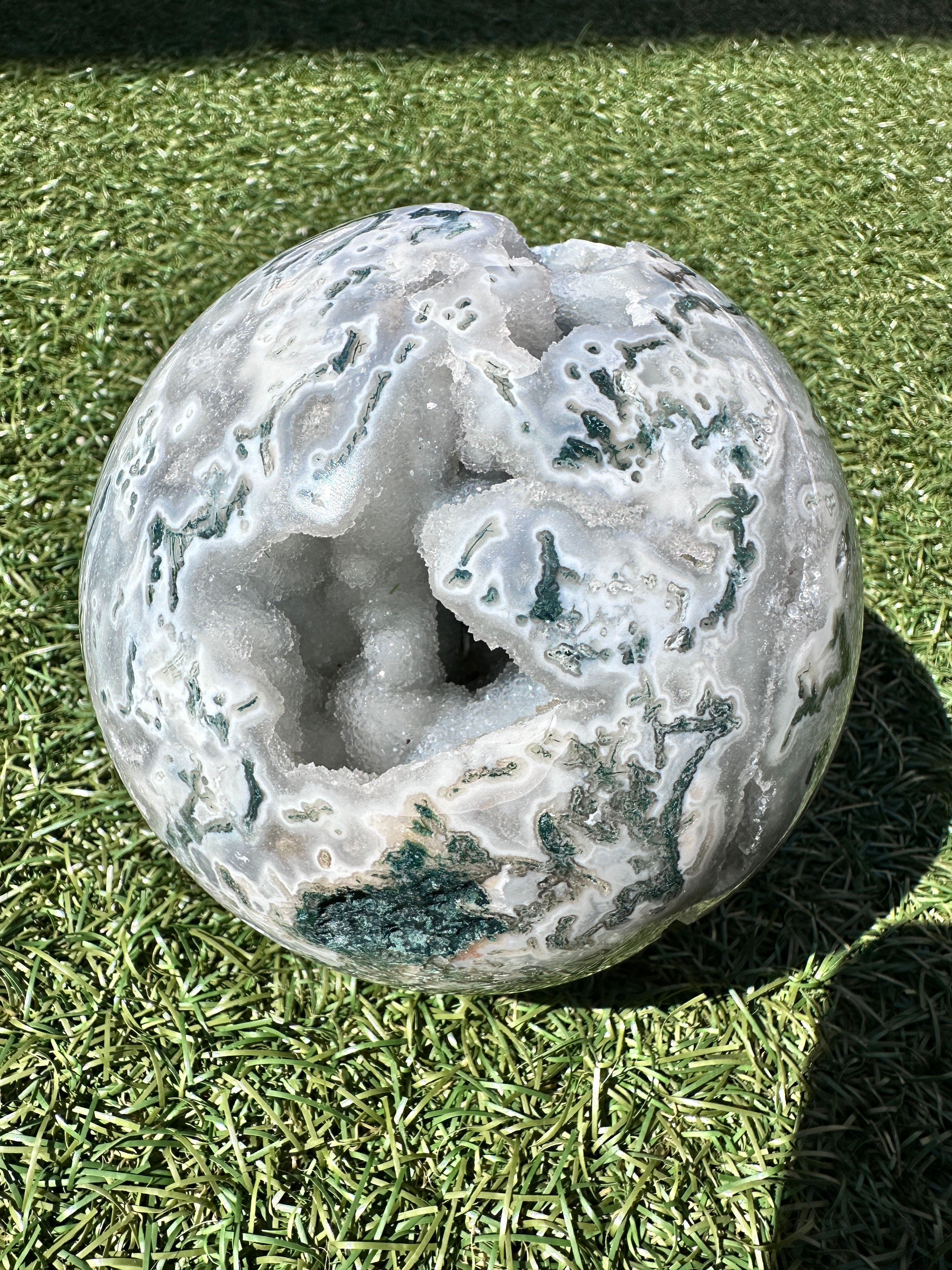 Druzy Tree Agate Sphere - 2.1kg