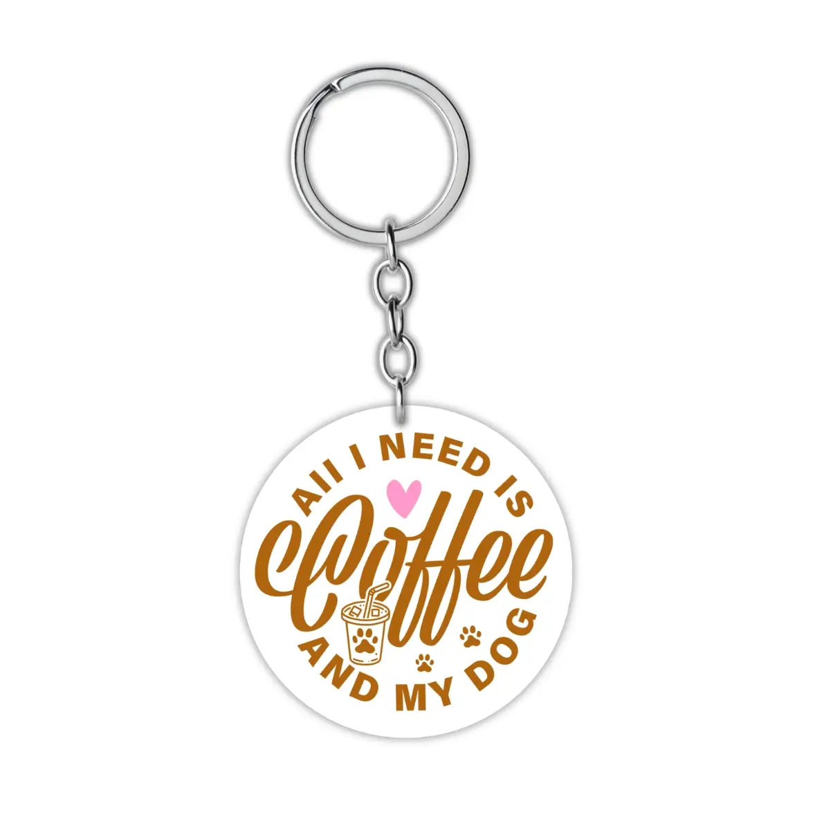 Schlüsselanhänger "All I need is coffee and my dog"