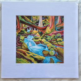 Signed small matted paper prints by Alyssa Penner.