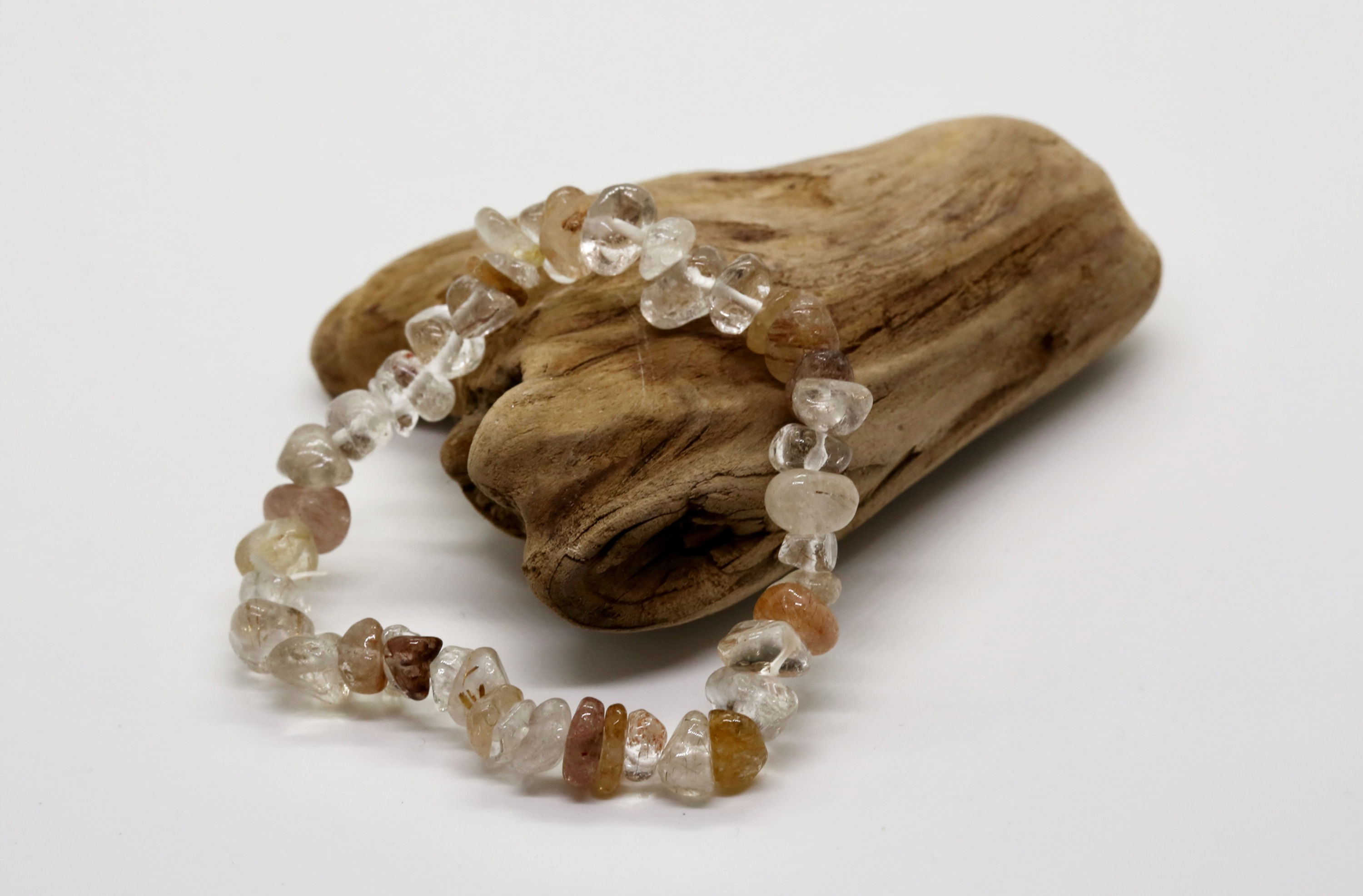 Bracelet «éclats » quartz rutile