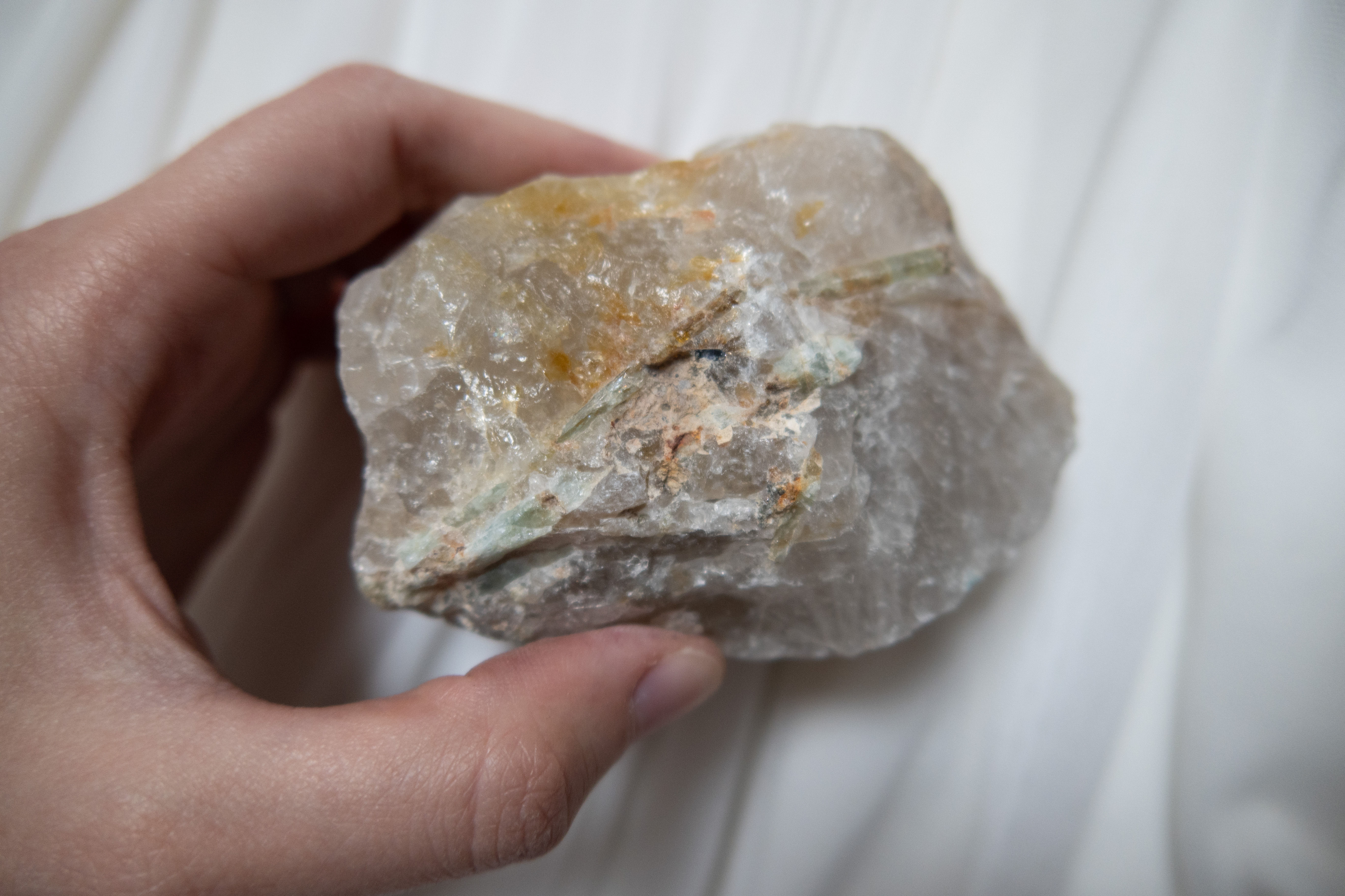 Aigue marine sur quartz