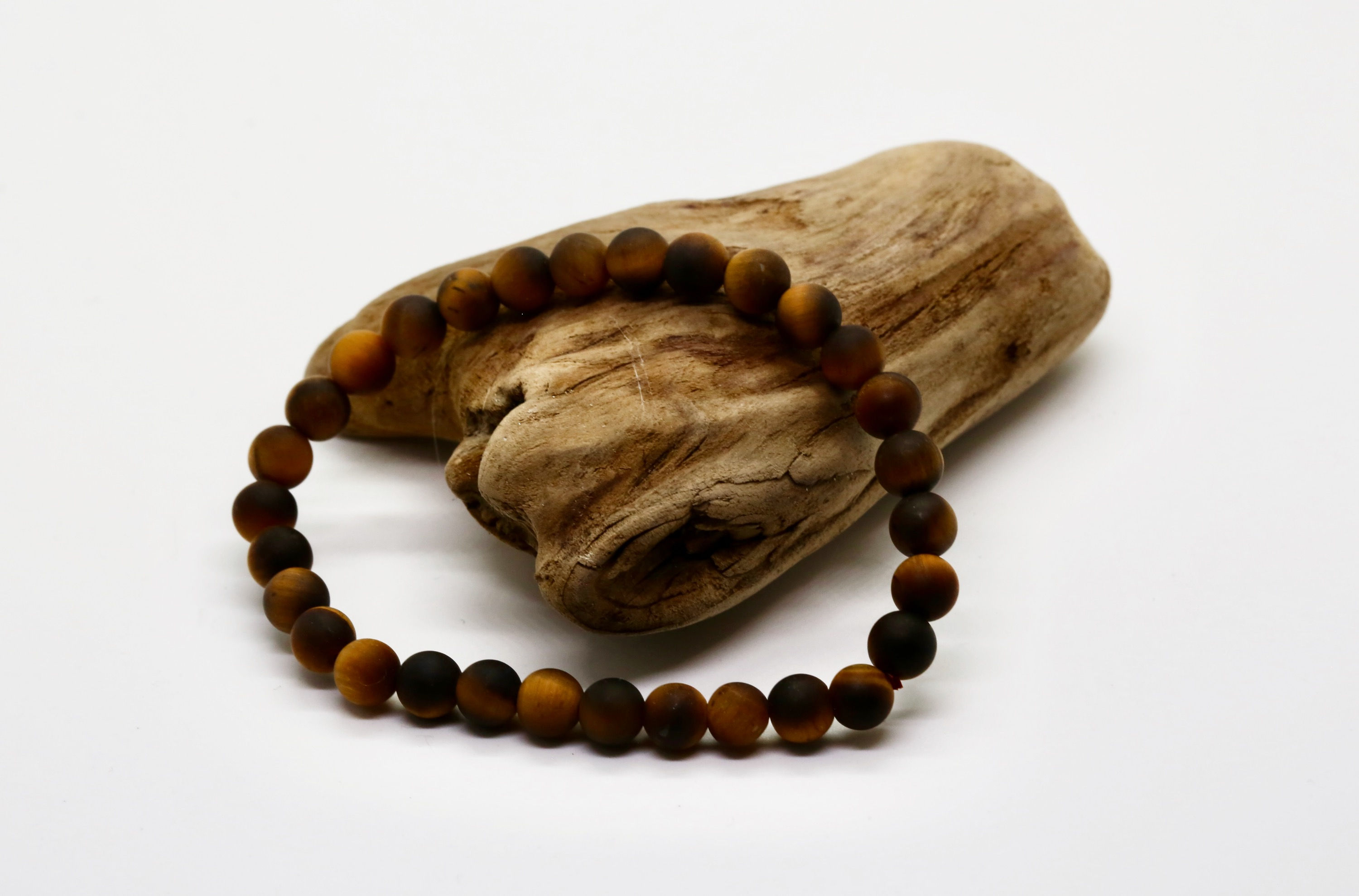 Bracelet en œil de tigre mat