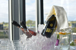 Champagne and flowers
