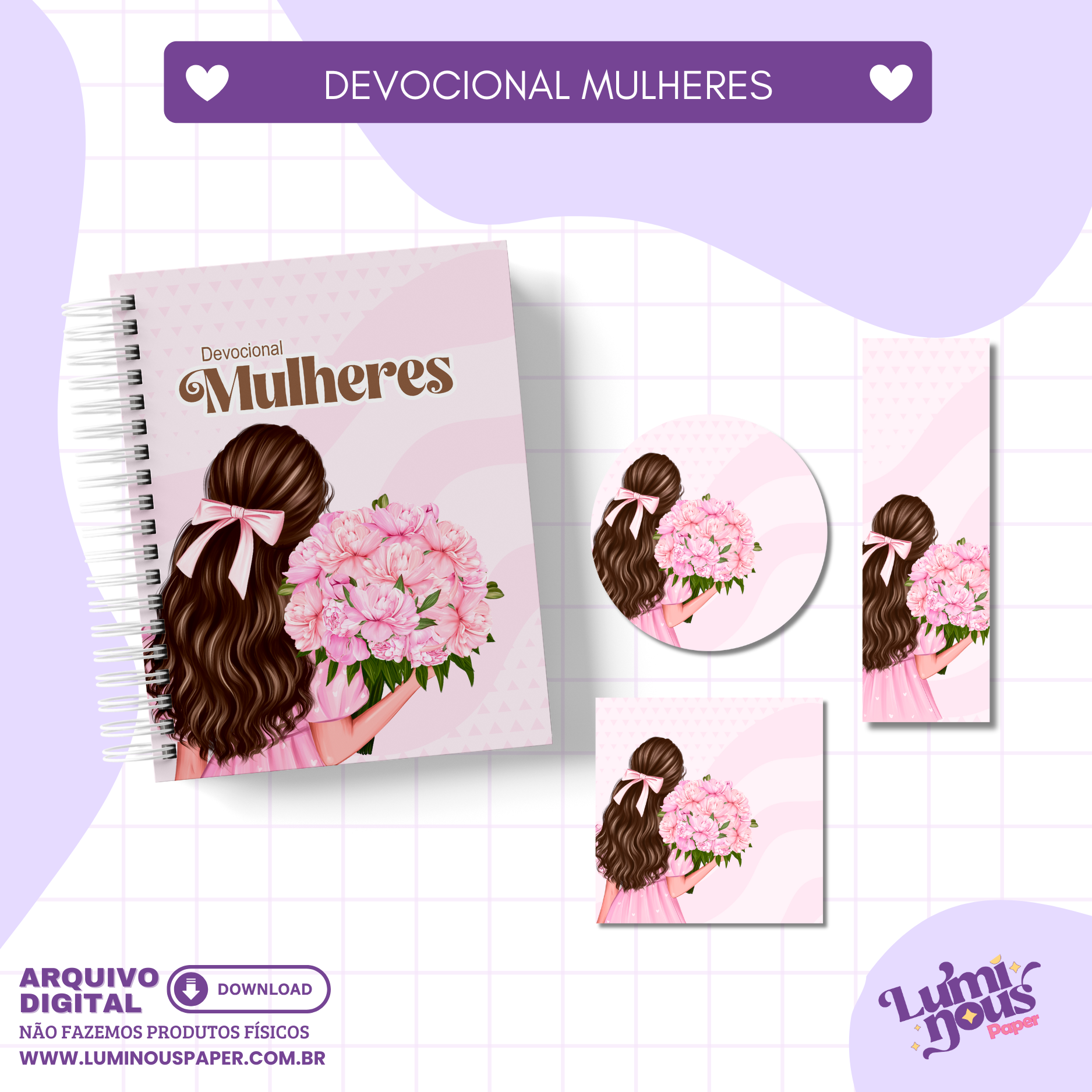 Caderno Devocional Mulheres A5 - Arquivo digital