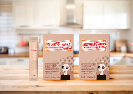 마녀효소크리스피누룽지 패키지디자인