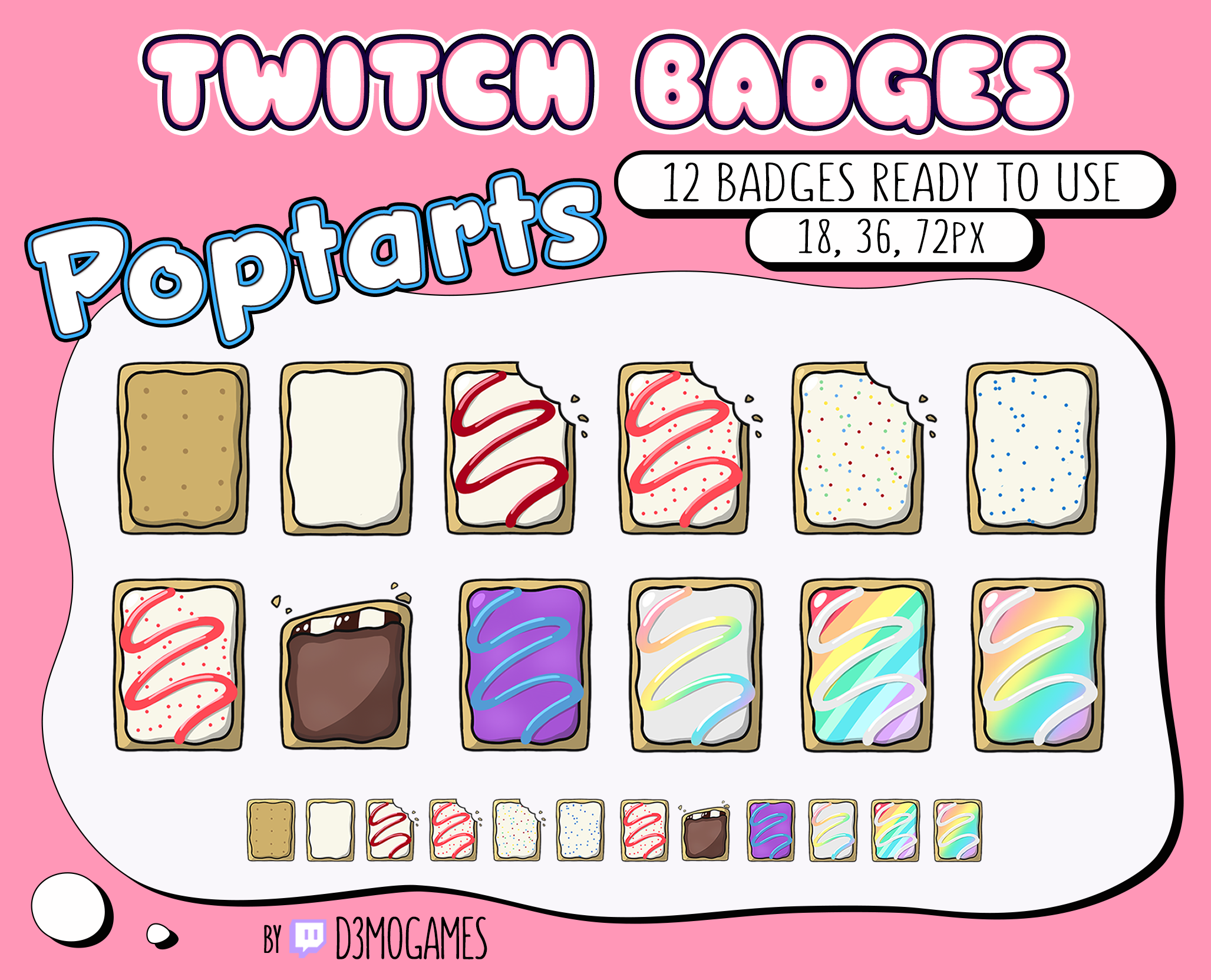 Poptart Sub Badges