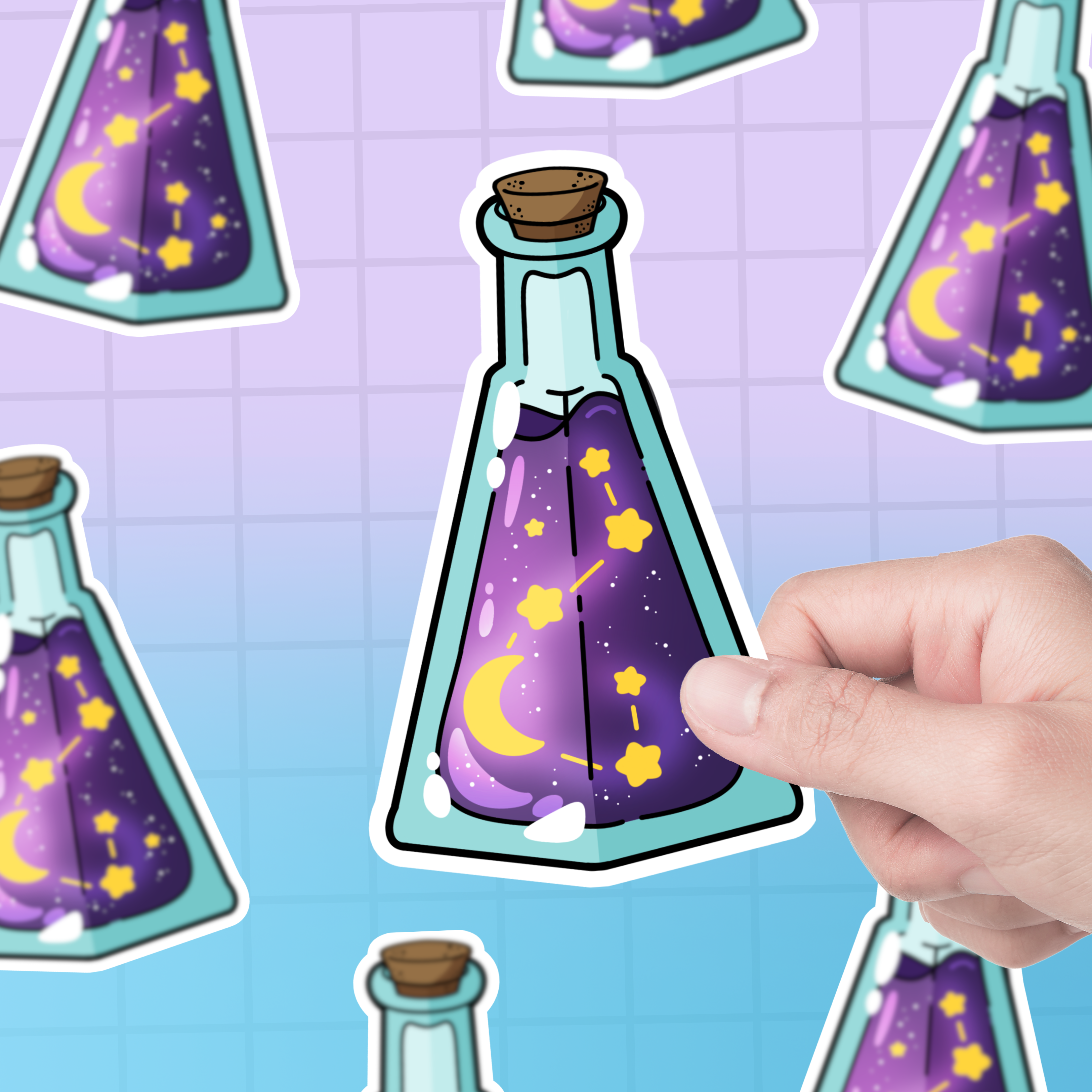 Purple Galaxy Potion Sticker