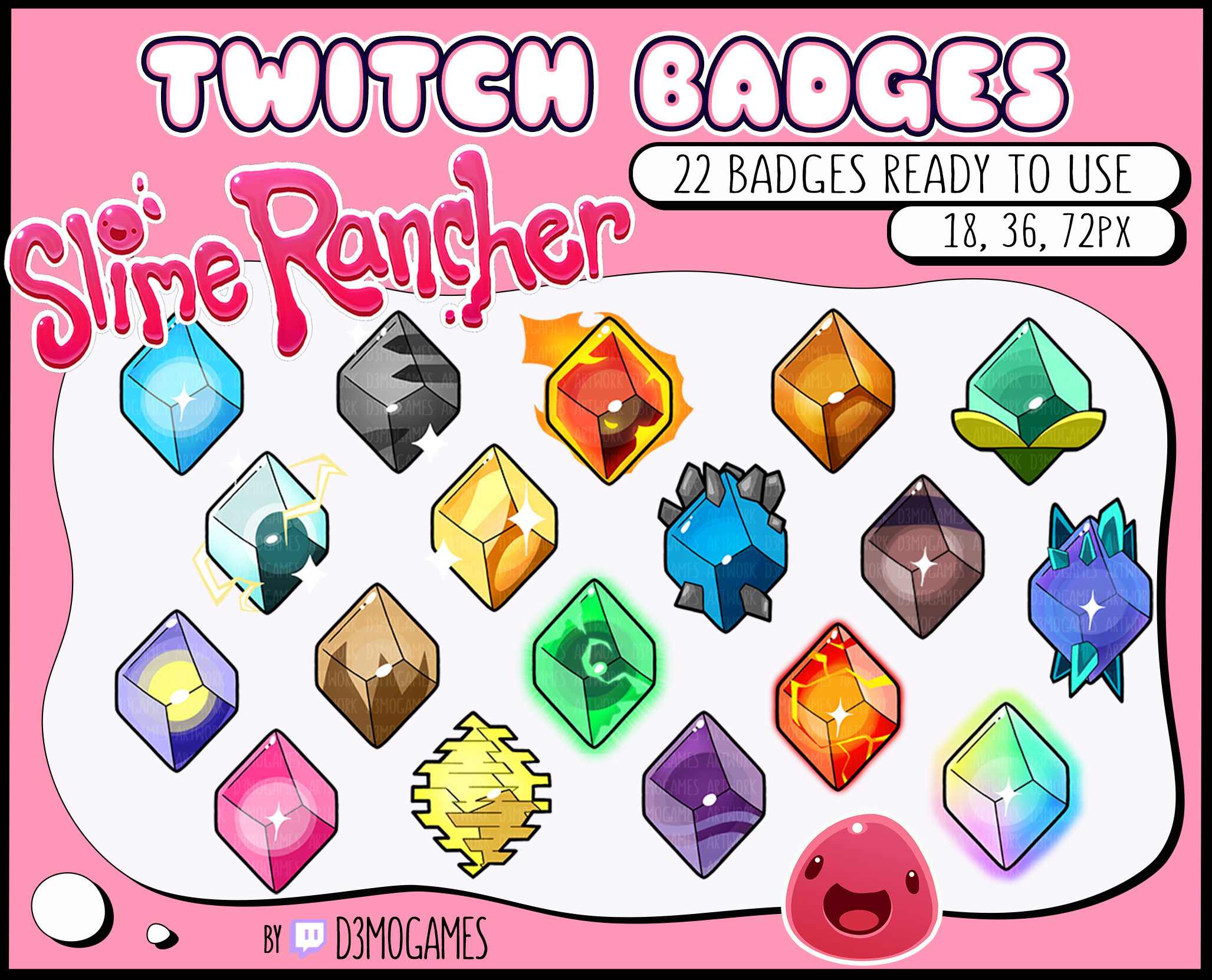 Slime Rancher Plort Sub Badges