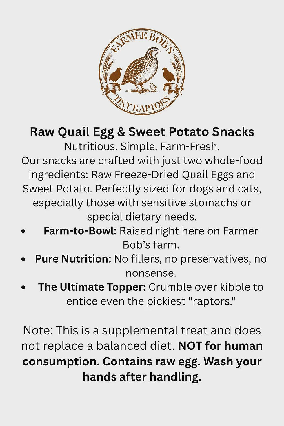 Thumbnail: Raw Freeze-Dried Quail Egg & Sweet Potato Dog Cat Snacks