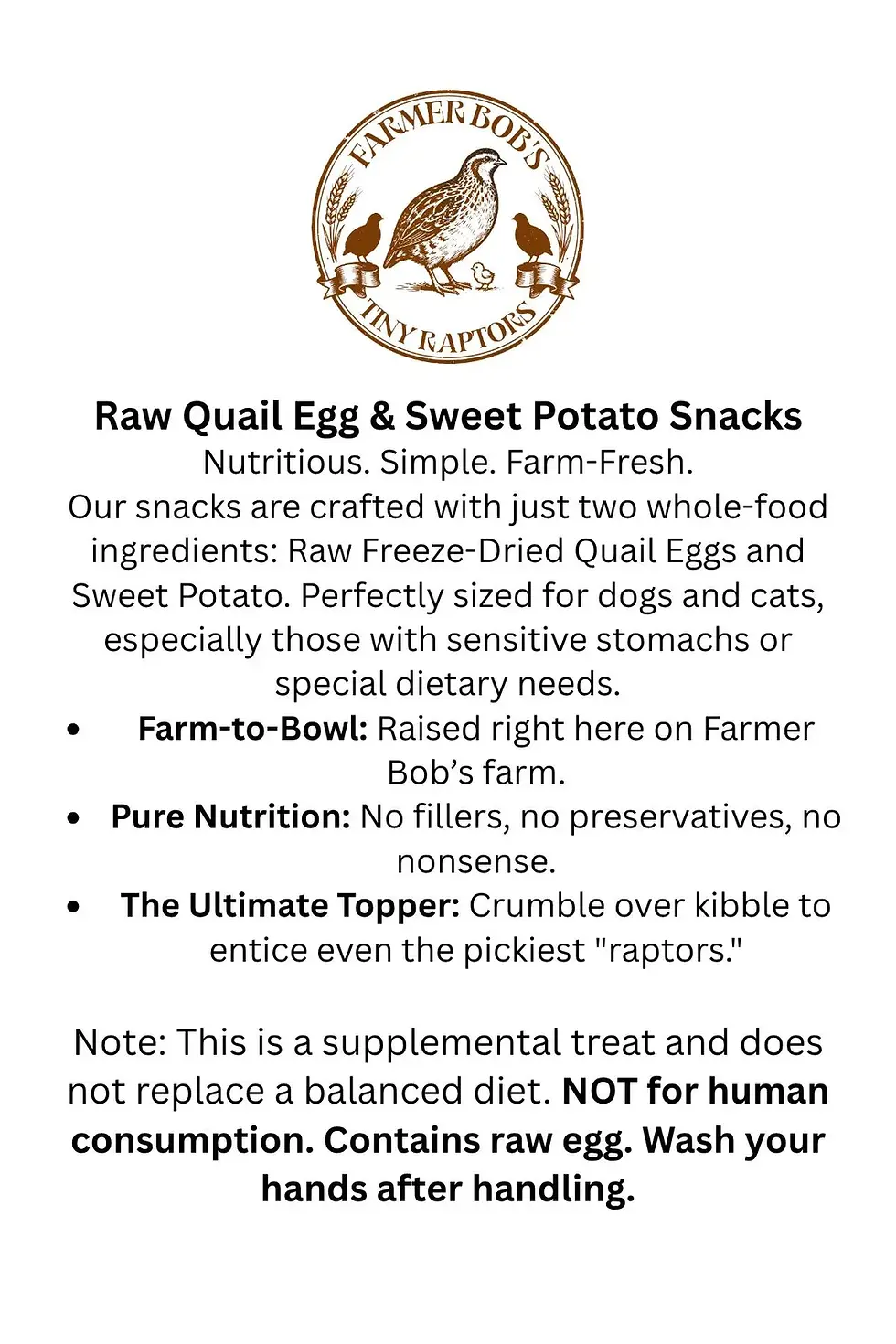 Thumbnail: Freeze-Dried Quail Egg & Pumpkin Dog Cat Treats –  Grain-Free Snack