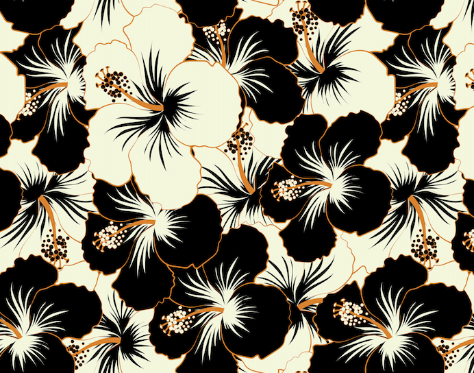 491 black hibiscus
