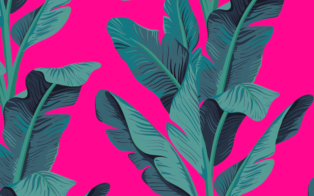487 hot pink banana leaves