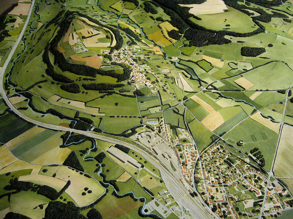 Maquette topo du site d'Alésia