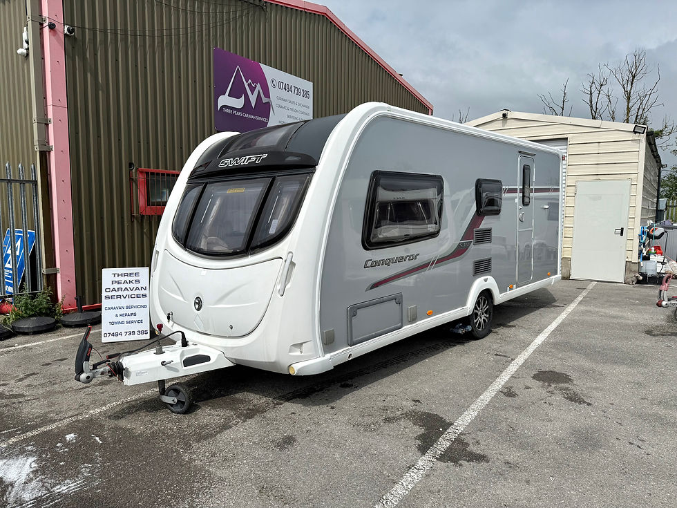 Thumbnail: Immaculate Swift Conqueror 530 2012 - 4 Berth Caravan - Motormover - Bunk Bed - 