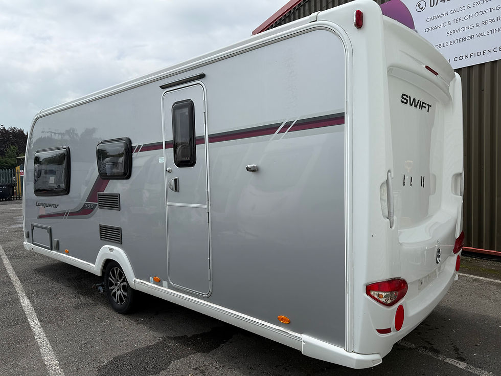 Thumbnail: Immaculate Swift Conqueror 530 2012 - 4 Berth Caravan - Motormover - Bunk Bed - 