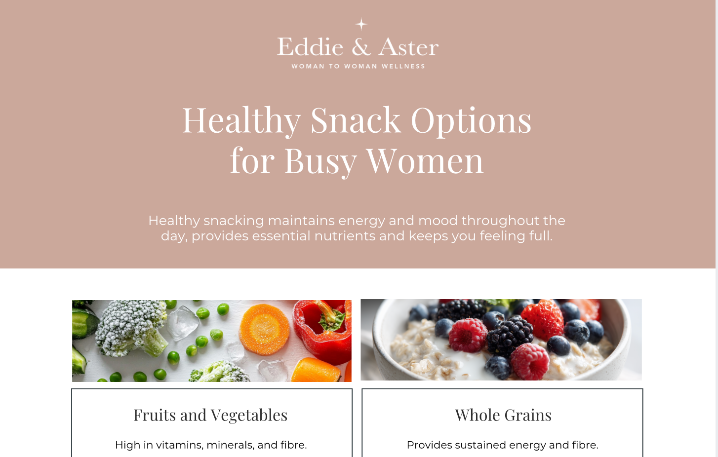 Healthy Snack Options for Busy Women