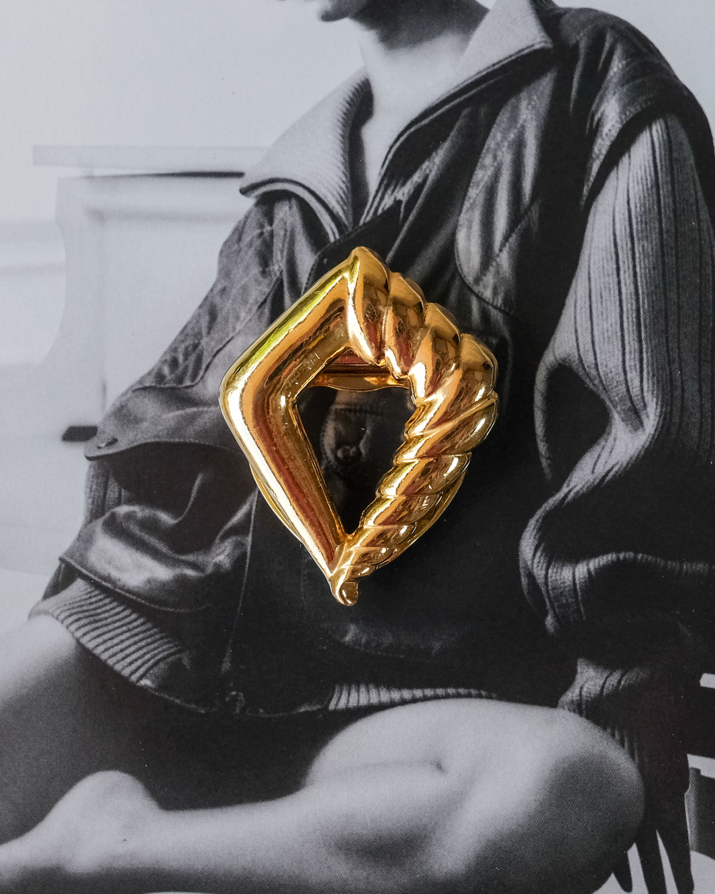 Vintage Geometric Rope Scarf Clip / Pendant